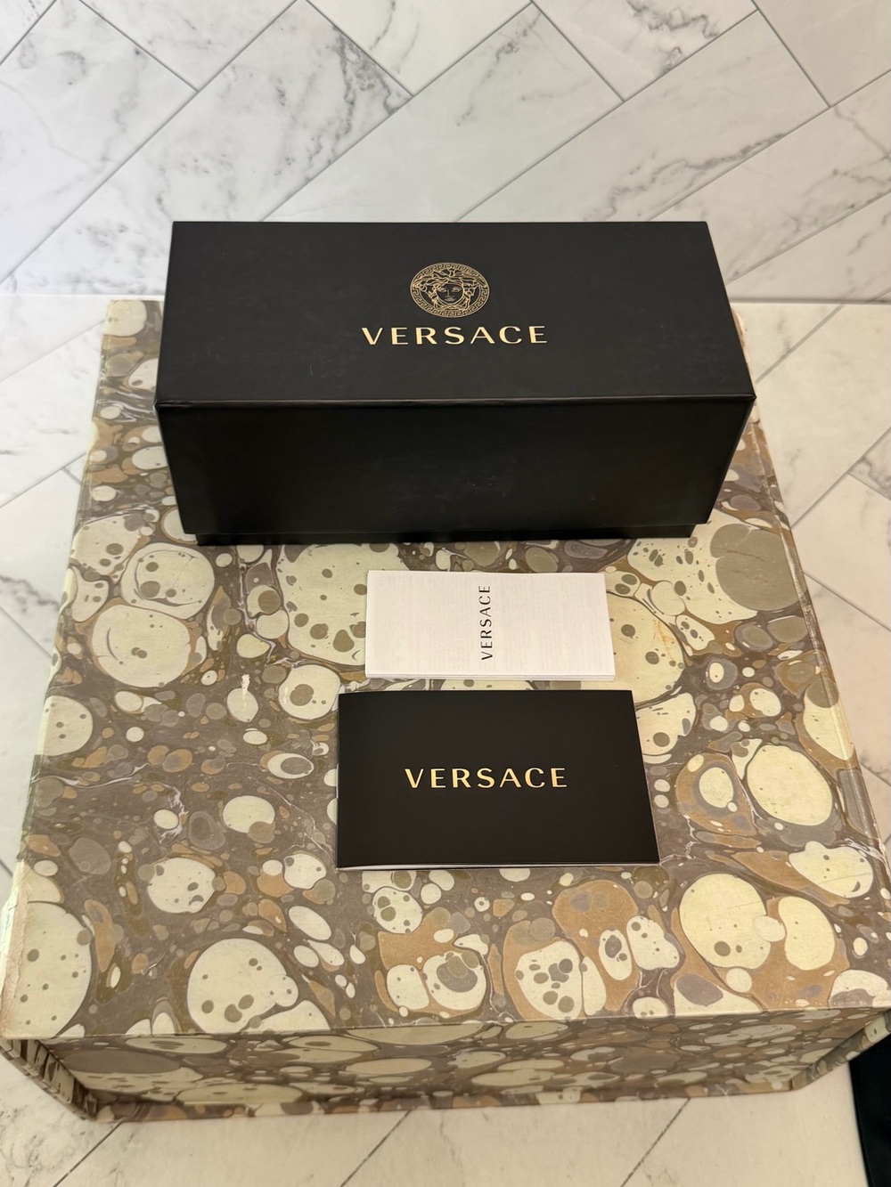 Versace Black Women's Cat-Eye Sunglasses - Picture 9 of 12